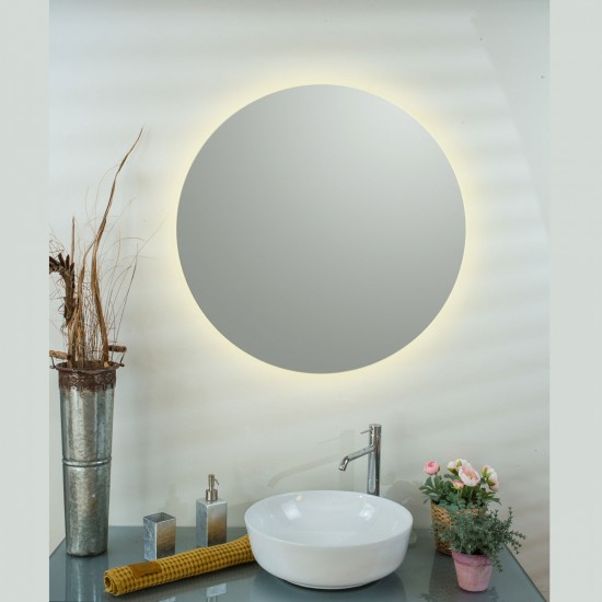 Καθρέπτης Μπάνιου Στρογγυλός Circle Φ55εκ. με Led Ροντέ Καθρέπτης Μπάνιου Στρογγυλός Circle Φ55εκ. με Led Ροντέ